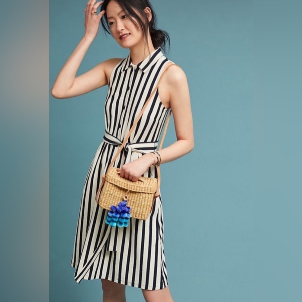 Anthropologie Maeve Striped Dress, XL
